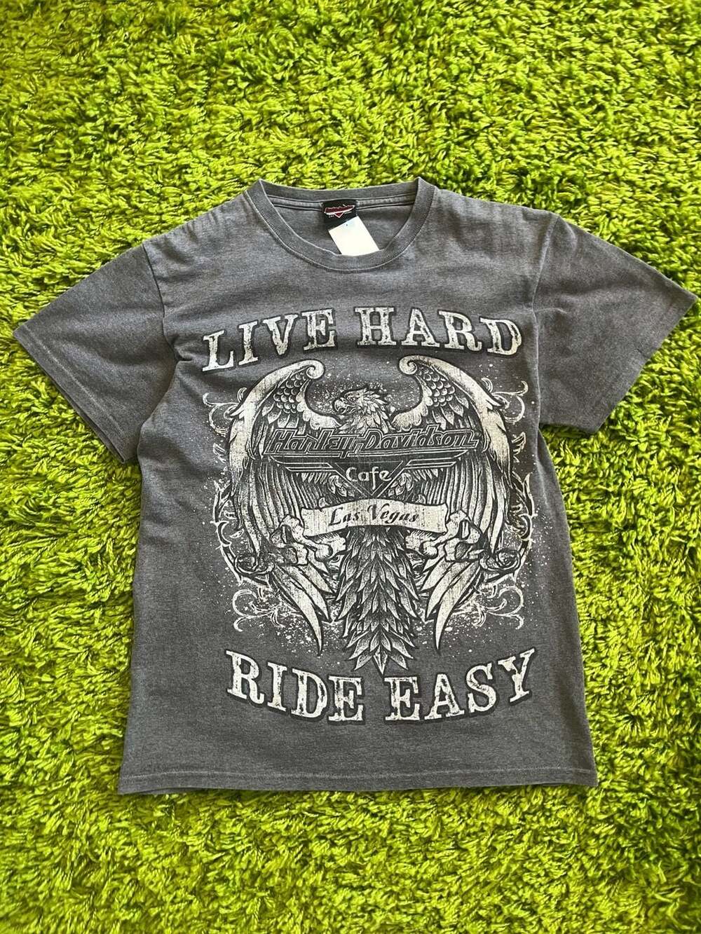 Harley-Davidson Cafe Las Vegas Live Hard Ride Easy Graphic T-Shirt